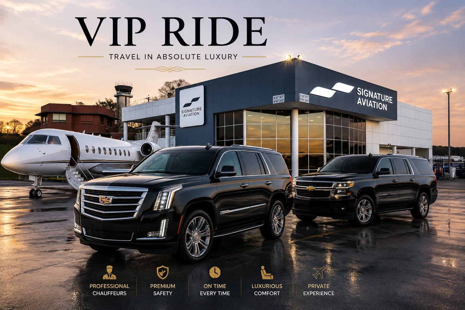 VIP Chauffeur Service executive vehicle for business-class chauffeured transportation