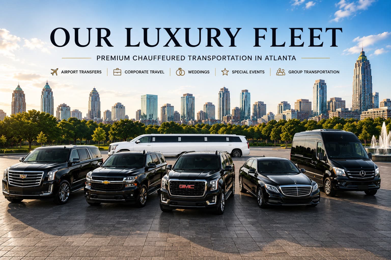 Executive sedan for corporate transportation in Atlanta